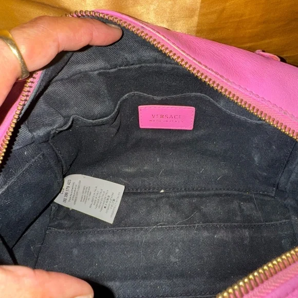 Versace Pink Quilted Women's Handbag - Picture 14 of 17